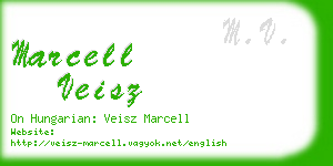 marcell veisz business card